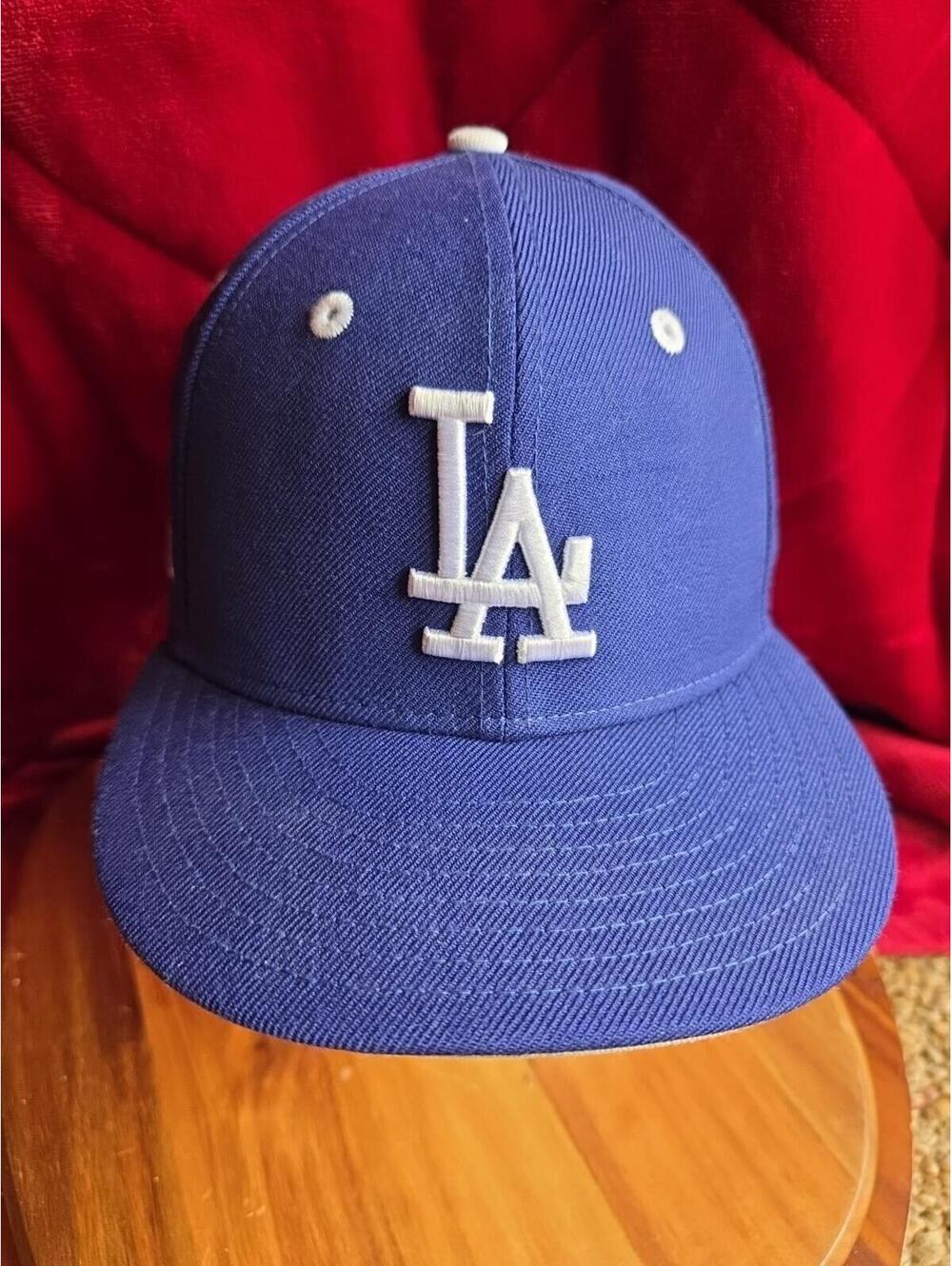 LA Dodgers Hat 100th Anniversary New Era Fitted Men size 7 Wool GOLD LINED Rare